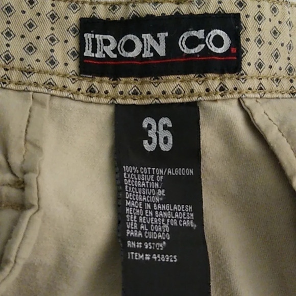 IRON CO CARGO SHORTS 100% COTTON, HEAVY DUTY - Picture 6 of 10